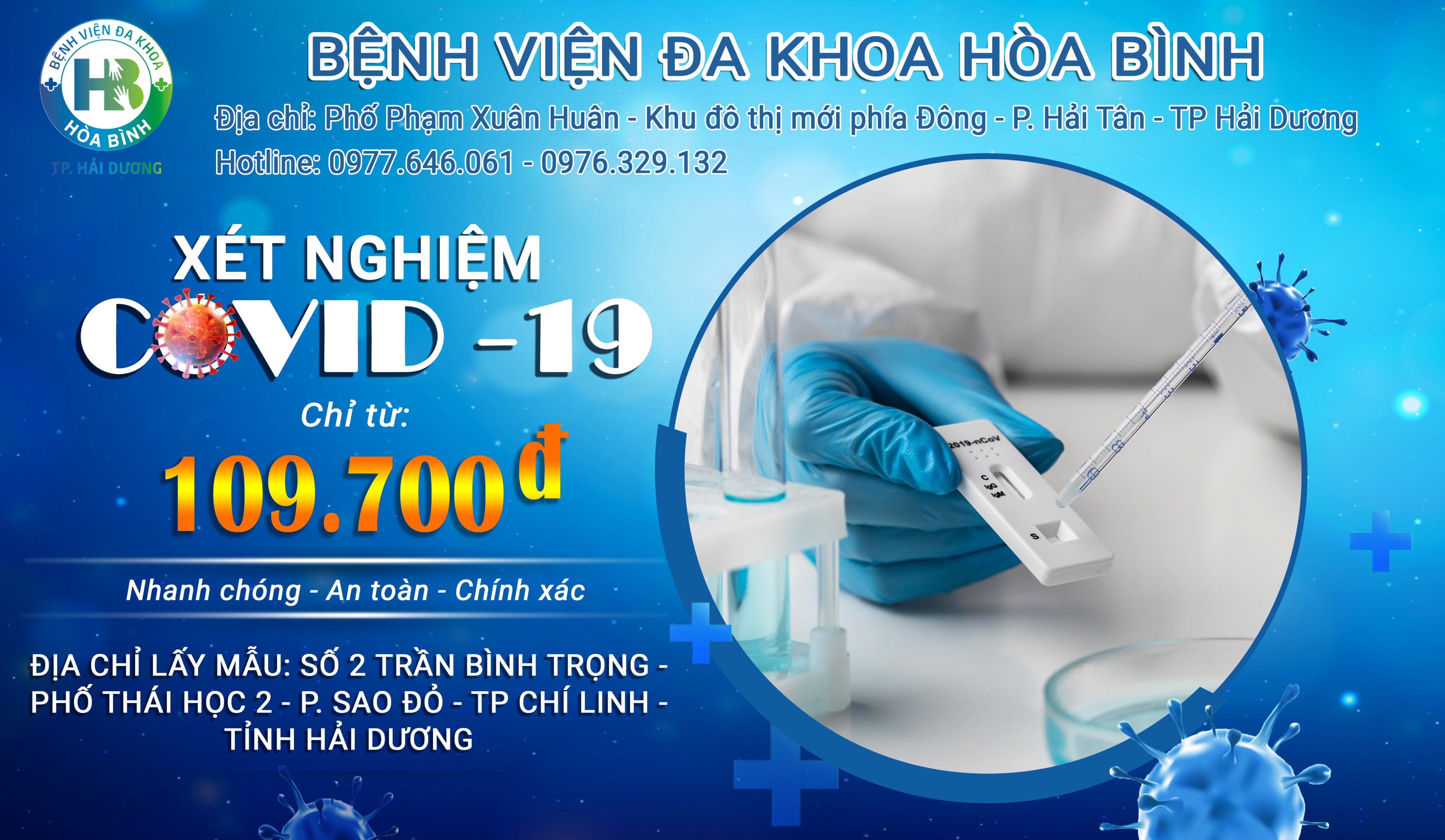 KHAI TRƯƠNG CƠ SỞ XÉT NGHIỆM COVID – 19 TẠI TP.CHÍ LINH